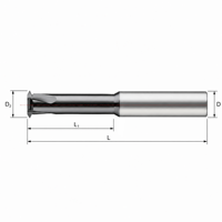 Fraise à fileter à dent unique en carbure monobloc trempé pour acier trempé, revêtement CNC, haute qualité, économique, miniature