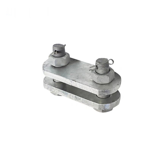 Raccord de puissance en acier au carbone galvanisé à chaud de type P à double sangle et à double étrier pour connexion de ligne 10 kV - Product Image 1