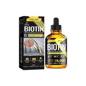 OEM Biotine 25000mcg avec collagène et <span class=keywords><strong>vitamine</strong></span> E en gouttes liquides pour soutenir la santé des cheveux, de la peau et des ongles - Product Image 5
