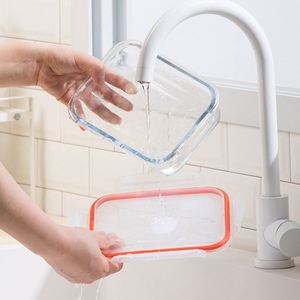 Chahua Lattice Glass <b>Lunch</b> <b>Box</b> Microwave Safe Insulated Food Storage Container Airtight Bento <b>Box</b> With Lid for Students - Product Image 5