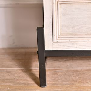 Meuble de rangement latéral de cuisine en bois blanc INNOVA, armoire avec pieds en métal, salle à manger, salon, entrée, hôtel, accent moderne, décoration de la maison - Product Image 6