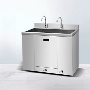Nouvelle évier-lavabo en acier inoxydable pour atelier de purification et désinfection de piscines - Product Image 1