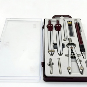 Ensemble de compas de géométrie professionnel durable de 9 pièces de qualité supérieure avec compas métalliques de précision pour l'école et les étudiants - Product Image 3