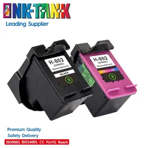 INK-TANK 802XL 802 XL Premium siyah yeniden üretilmiş renkli mürekkep püskürtmeli mürekkep HP için kartuş Deskjet 1000 2010 yazıcı