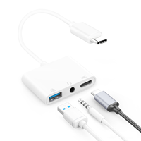 Adaptador USB 3.1 Tipo C 3 en 1 de Alta Calidad: Carga, Audio Jack de 3.5mm y Adaptador para Auriculares USB, Estación de Conexión USB-C