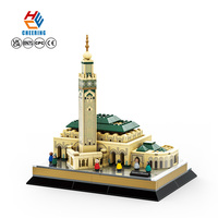 Wange 4231 Bloques de Construcción de la Mezquita Hassan II, Modelo MOC Personalizado, Juego de Bloques de Construcción Educativos para Niños, Juguete de Plástico