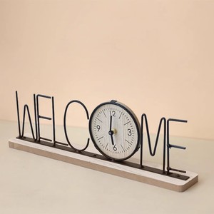 Orologio da Tavolo Silenzioso Moderno con <span class=keywords><strong>Alfabeto</strong></span> Geometrico in Filo Metallico, Decorazione Artistica per Casa, Regalo di Benvenuto - Product Image 3