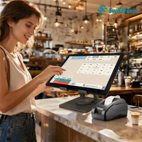 Terminal Tablette et Imprimante Système de TPV Android 10,1 Pouces avec Support Rotatif Magnétique à 360° Compatible Connectivité Wi-Fi