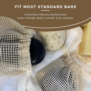Wholesale Custom Logo Soap Bag Sisal Cotton Mesh Soap Saver Pouch Drawstring <strong>Shower</strong> Exfoliating Quick Dry Hanging Eco Friendly - Product Image 5