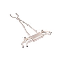 Sistem Knalpot Mid Catback Stainless Steel 1.5mm Poles Cermin untuk Lexus LC500h 5.0