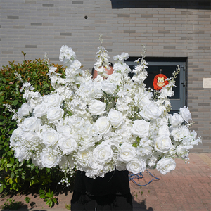 Luxury Romantic Dreamy Floral aisle Artificial Rose Hydrangea <b>Flower</b> Ball Centerpiece for Arrangement of Banquet entrance - Product Image 1