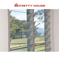 Fenêtres à persiennes horizontales en verre trempé Prettyhouse pour cuisine et salle de bain, fenêtres à persiennes actives commerciales, volets de fenêtre