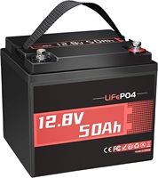 Baterai LiFePO4 12.8V 50Ah BMS 640W Dapat Diisi Ulang 4000+ Siklus Perlindungan Suhu Rendah Sempurna untuk RV Camping dan Penyimpanan Energi Rumah