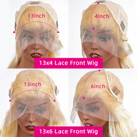 Perruque Lace Front HD 13x4 en Cheveux Humains Couleur 613, Densité 250, Ondulation Body Wave, Cheveux Vietnamiens Bruts en Lots avec Baby Hair Pré-épilés