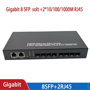 Switch SFP con 8 Puertos SFP y 2 Puertos Ethernet RJ45, Transceptor Óptico, Agregación Gigabit, Fibra Óptica, <span class=keywords><strong>Red</strong></span> <span class=keywords><strong>de</strong></span> Alta Velocidad Estable - Product Image 2