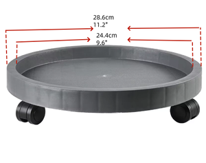 <span class=keywords><strong>Plateau</strong></span> en plastique rond <span class=keywords><strong>à</strong></span> <span class=keywords><strong>roulettes</strong></span> robuste <span class=keywords><strong>pour</strong></span> pot de fleur intérieur et porte extérieure - Product Image 2