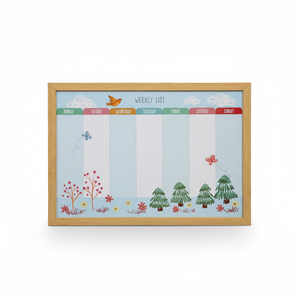 Tableau blanc magnétique effaçable à sec, planificateur <span class=keywords><strong>hebdomadaire</strong></span> et mensuel avec affichage de mémos - Product Image 1