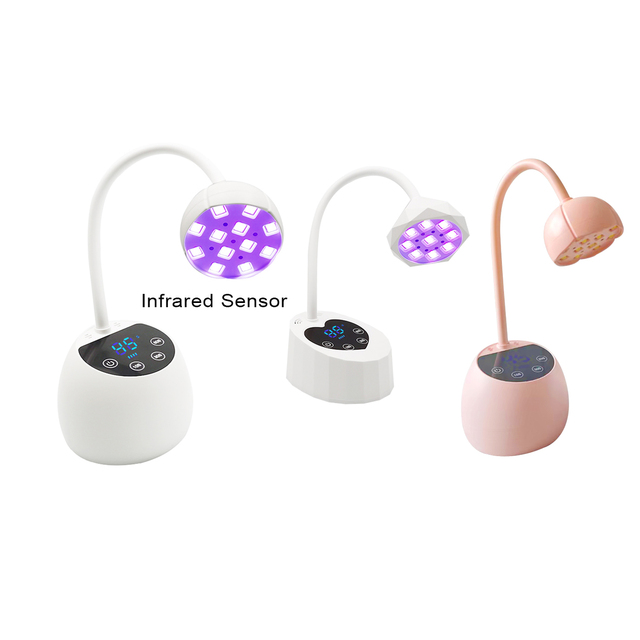 NEW Infrared Sensor Portable Rechargeable Cordless UV LED Soft Gel Tips Flexible Flash Cure Touch Light Nail Lamp