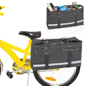 Sac de selle de vélo de voyage en plein air durable sac de rangement de cadre de vélo électrique pliable sac de coffre de vélo étanche avec garniture réfléchissante - Product Image 1