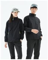 Chaqueta Softshell Ligera Unisex con Cuello Alto, Impermeable, Cortavientos, Transpirable, con Forro de Malla Elástica, para Senderismo al Aire Libre