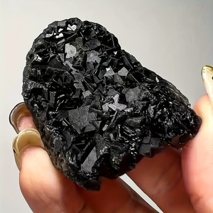 CristalHola en gros, artisanat en cristal naturel sculpté, respectueux de l'environnement, fluorite noire rose, spécimen de guérison pour la décoration de la maison - Product Image 3