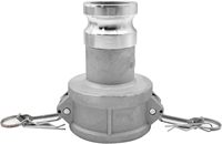 DA3020 Raccord de tuyau à came et rainure en aluminium de type global DA, camlock femelle à camlock mâle (3 "femelle à 2" mâle)