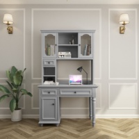 Bureau d'angle en L moderne et minimaliste avec étagère, en bois blanc, avec tiroirs de rangement, table compacte pour ordinateur portable, salon