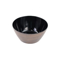 En plastique 12 Pièce 4 ensembles petit déjeuner plaque ensemble avec tasse en bois grain mat mélamine dubai ensemble de vaisselle