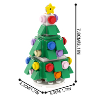Briques MOC MOC1081 80 pièces, mini arbre de Noël, modèle d'assemblage DIY, cadeaux pour enfants, jouets de construction, ensembles de blocs éducatifs pour enfants