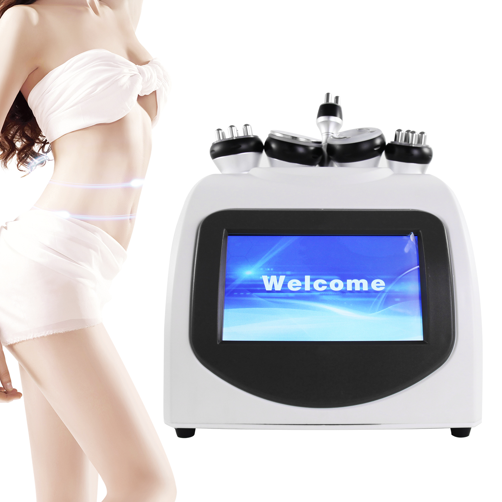 Multifunctionele Rf Face Neck Lifting Beauty Machine Met Lipopads Gewichtsverlies Cavit Vacuüm Rf Vet Reductiemachine