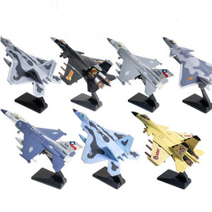 Prix de gros Nouveauté Cadeaux Enfants Jouets Alliage Métal Avion de chasse Modèle J10/ J15/J20/ F16/ F22/TU160 - Product Image 1