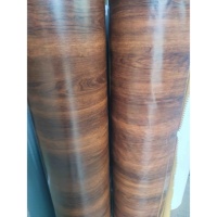 Film PVC gaufré gris grain de bois, résistant aux rayures, pour portes d'armoires de cuisine, panneaux de meubles, revêtement de surface décoratif