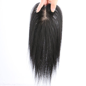 Nouvelle arrivée femmes 100% Remy cheveux humains toupet naturel à la recherche soie Base Topper Grade Topper avec des cheveux chinois - Product Image 2