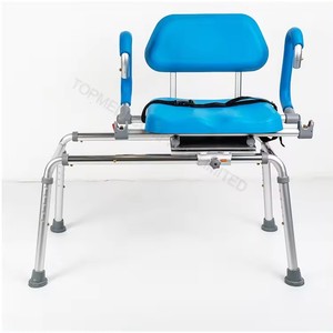 Patient transfère la chaise de <span class=keywords><strong>douche</strong></span> d'hôpital chaise de bain pivotante à hauteur réglable avec siège coulissant - Product Image 4