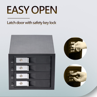 Server/NAS-Speicher-Rack: 4-Bay 3,5-Zoll Hot-Swap-Backplane HDD Mobile Rack-Gehäuse für 5,25-Zoll-Einschub