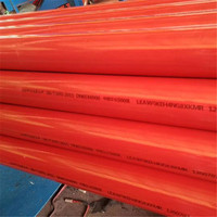 Tuyaux en acier sans soudure ou soudés à l'électrostatique conformes à la norme ASTM A795, couleur rouge RAL 3000, système de protection incendie
