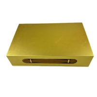 Caja de Regalo Magnética Autoarmable de Cartón Dorado de Lujo, Reciclable, con Logotipo Personalizado en Relieve, Recubrimiento UV, para Perfumes y Velas