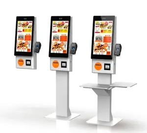 Киоск для ресторанов 15,6 21,5 Дюймов Full Hd ЖК-экран свободно стоящий/столешница для заказа еды Qsr киоск быстрого обслуживания