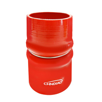 Tuyau de refroidissement en silicone rouge surélevé sur mesure pour radiateur intercooler de moteur de voiture avec anneaux