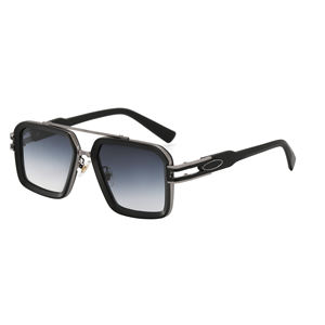 <span class=keywords><strong>Gafas</strong></span> de Sol de Diseño Vintage de Lujo, Extra Grandes, Cuadradas, Metálicas, Azules y Doradas, con Logotipo Personalizado, Novedades 2025 - Product Image 1