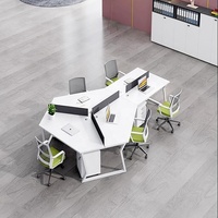 Mobilier de bureau moderne en métal table du personnel conception cloison de bureau en L poste de travail modulaire stratifié