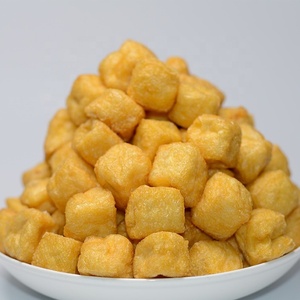 Puffs de tofu frits surgelés IQF, Puffs de tofu dorés en vrac pour soupes et sautés - Product Image 2