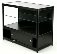 Comptoir de caisse vitrine courte en verre trempé avec éclairage LED, écologique, pour magasin de tabac