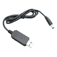 Trafo DC DC Step Up 5V USB ke 9V 12V 600mA Boost Converter Power Bank Inverter Kabel untuk ONU XPON Router WiFi Lampu LED