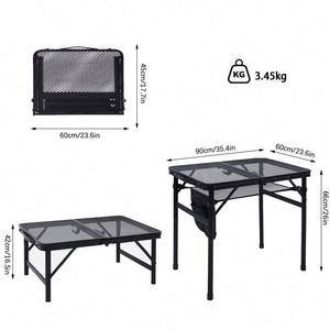 Mesa Plegable de Aluminio con Bolsa de Almacenamiento, Fácil de Plegar y Guardar, Disponible en Varios Tamaños - Product Image 1