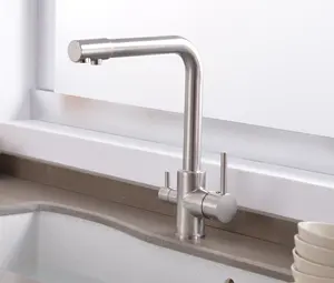 YL-602 Modern style water faucet purifier chrome plated sink faucet fashion design commercial brass single hand kitchen faucet