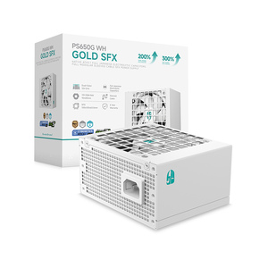 Nouveau stock 2025 Deepcool PS650G <span class=keywords><strong>SFX</strong></span> ATX3.1 BK&WH Entièrement modulaire 24 broches <span class=keywords><strong>650W</strong></span> 80 PLUS Gold Certified PCLE5.1 Ventilateur FPD Double pour ordinateur de bureau - Product Image 6