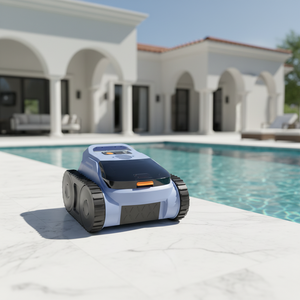 Aspirateur de <span class=keywords><strong>piscine</strong></span> automatique sans fil <span class=keywords><strong>avec</strong></span> <span class=keywords><strong>sac</strong></span> <span class=keywords><strong>filtrant</strong></span> ultra-fin, <span class=keywords><strong>robot</strong></span> de nettoyage écologique pour l'élimination des feuilles, du sable et de la boue, 3 heures d'autonomie - Product Image 1