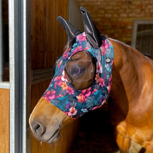 Masque anti-mouches pour <span class=keywords><strong>chevaux</strong></span>, haute performance, protection UV, polyester durable, ajustement confortable, ouverture sur le devant, utilisation stable, protection des yeux et de la peau. - Product Image 5
