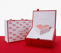 Boîte cadeau nœud papillon de mariage en forme de livre avec ensemble sac à main, boîte cadeau haut de gamme personnalisable en papier artisanal recyclable